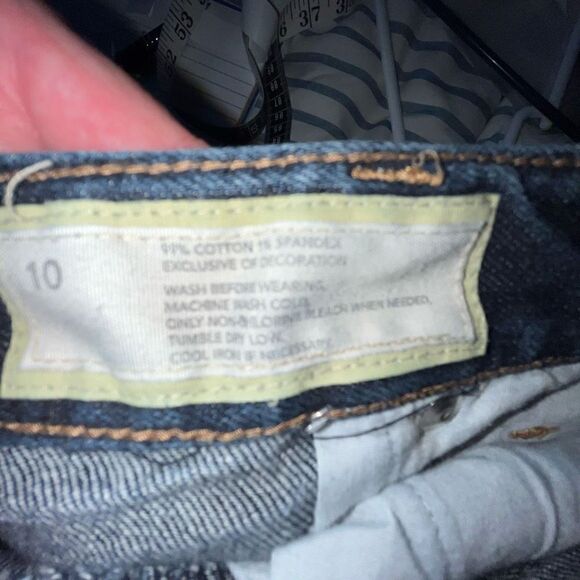 Ann Taylor LOFT slim boot cut blue jeans 10 - Picture 3 of 4